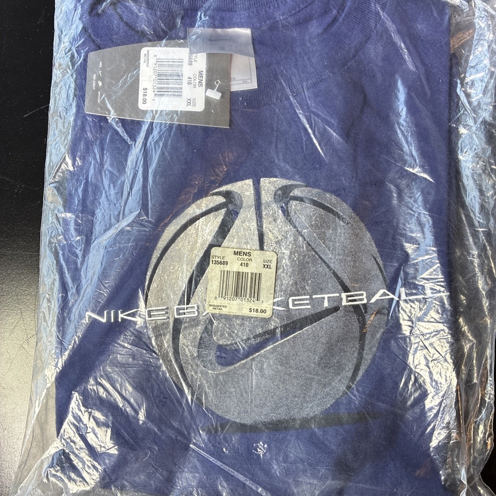 RARE! Sealed 1999 Nike Basketball T Shirt NWT XXL Made in USA (27F)